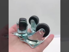 Black Light Duty 3 Inch 75mm Rotating Smooth Running Rubber Caster Wheel for Furniture