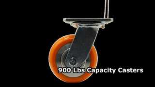 Heavy Duty PU Casters 900 lbs Load Capacity
