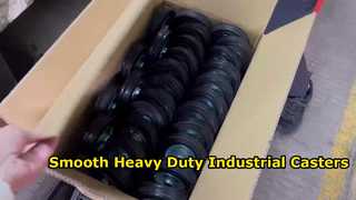 Hot sale industrial steel rim black rubber wheel with roller bearing