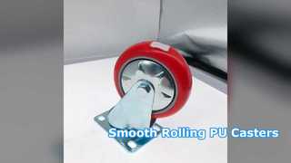 Red Pu Round Casters